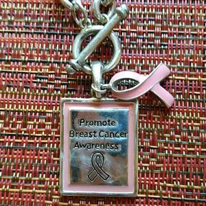 Breast Cancer Awareness Chunky Necklace